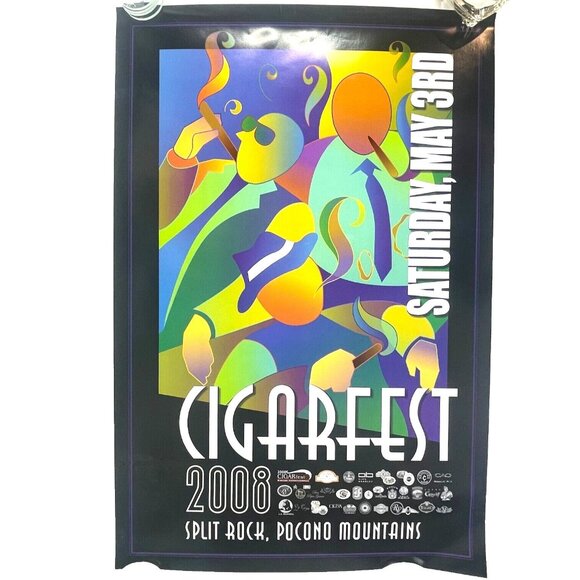 Cigarfest 2008 Split Rock Poconos Mountains Event Poster 24x36 Pennsylvania - Picture 2 of 5